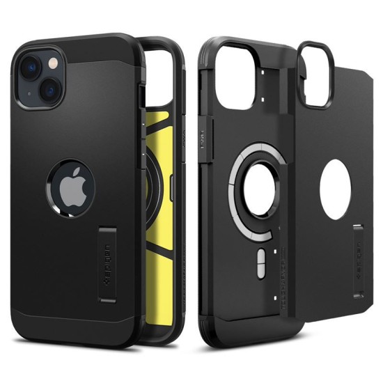 Husa de protectie compatibila cu iPhone 14, Spigen, Tough Armor Mag Safe, Black (Spigen, iPhone 14) by www.silkase.ro Husa de protectie compatibila cu iPhone 14, Spigen, Tough Armor Mag Safe, Black (iPhone 14, ACS05062) by www.silkase.ro