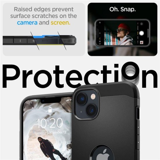 Husa de protectie compatibila cu iPhone 14, Spigen, Tough Armor Mag Safe, Black (iPhone 14, ACS05062) by www.silkase.ro