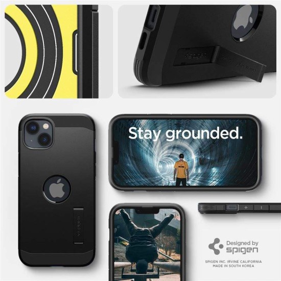 Husa de protectie compatibila cu iPhone 14, Spigen, Tough Armor Mag Safe, Black (iPhone 14, ACS05062) by www.silkase.ro