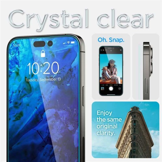 Set 2 folii sticla cu sistem de montare Case friendly Spigen GLAStR EZ FIT compatibil cu iPhone 14 Pro Max (Spigen, Ingredi) by www.silkase.ro Set 2 folii sticla cu sistem de montare Case friendly Spigen GLAStR EZ FIT compatibil cu iPhone 14 Pro Max (Ingredi, AGL05202) by www.silkase.ro