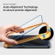 Set 2 folii sticla cu sistem de montare Case friendly Spigen ALM Glass FC compatibila cu iPhone 14 Pro Max Black (Ingredi, AGL05204) by www.silkase.ro