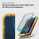 Set 2 folii sticla cu sistem de montare Case friendly Spigen ALM Glass FC compatibila cu iPhone 14 Pro Max Black (Ingredi, AGL05204) by www.silkase.ro