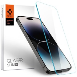 Folie sticla transparenta Case friendly Spigen GLAStR SLIM compatibila cu iPhone 14 Pro Max