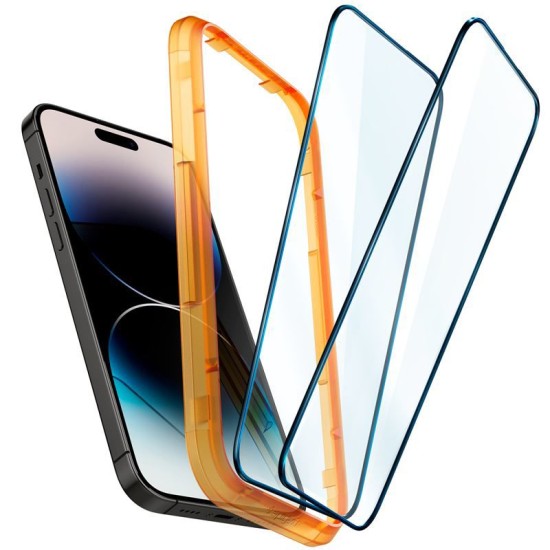 Folie pentru iPhone 14 Pro (set 2) - Spigen Glas.TR Align Master - Black (Spigen, Ingredi) by www.silkase.ro Folie pentru iPhone 14 Pro (set 2) - Spigen Glas.TR Align Master - Black (Ingredi, AGL05216) by www.silkase.ro