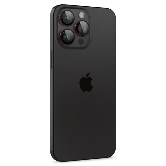 Set 6 protectii sticla camera foto Spigen Optik EZ FIT L Series compatibil cu iPhone 14 Pro / 14 Pro Max / 15 Pro / 15 Pro Max / 16 Pro / 16 Pro Max Black (Ingredi, AGL05217) by www.silkase.ro