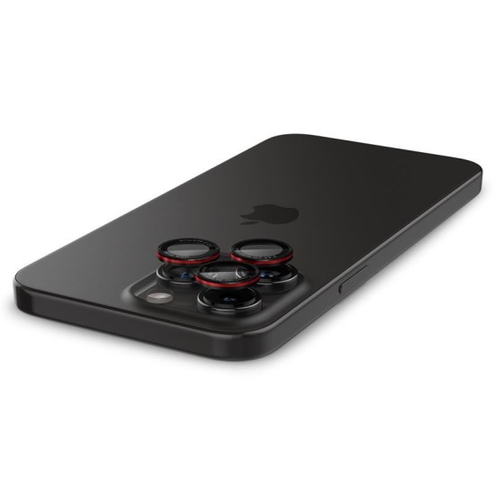 Set 6 protectii sticla camera foto Spigen Optik EZ FIT L Series compatibil cu iPhone 14 Pro / 14 Pro Max / 15 Pro / 15 Pro Max / 16 Pro / 16 Pro Max Black (Ingredi, AGL05217) by www.silkase.ro