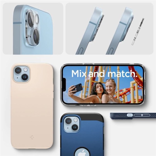 Set 2 folii sticla camere Spigen Optik Pro pentru iPhone 14/14 Plus, transparent, full cover (Spigen, iPhone 14) by www.silkase.ro Set 2 folii sticla camere Spigen Optik Pro pentru iPhone 14/14 Plus, transparent, full cover (iPhone 14, AGL05229) by www.silkase.ro