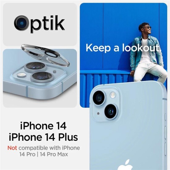 Set 2 folii sticla camere Spigen Optik Pro pentru iPhone 14/14 Plus, transparent, full cover (Spigen, iPhone 14) by www.silkase.ro Set 2 folii sticla camere Spigen Optik Pro pentru iPhone 14/14 Plus, transparent, full cover (iPhone 14, AGL05229) by www.silkase.ro