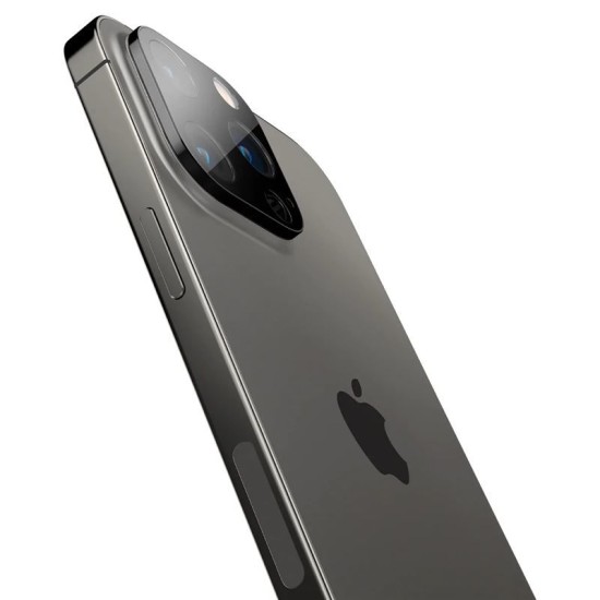 Set 2 folii sticla camera foto Spigen Optik compatibil cu iPhone 14 Pro / 14 Pro Max / 15 Pro / 15 Pro Max / 16 Pro / 16 Pro Max Black (Ingredi, AGL05273) by www.silkase.ro