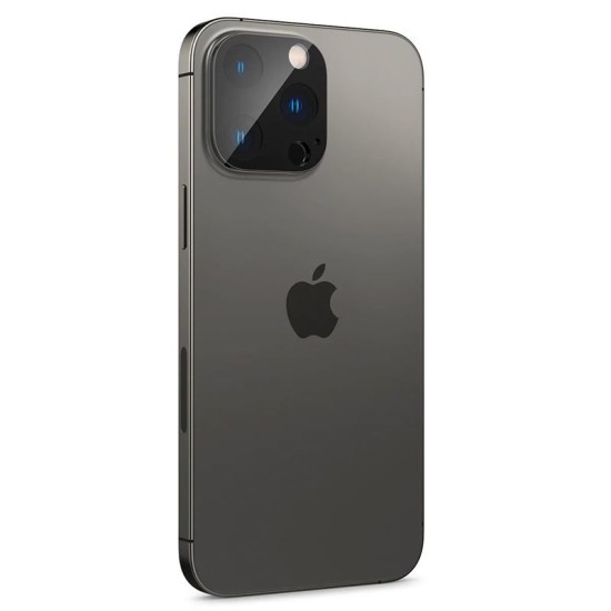 Set 2 folii sticla camera foto Spigen Optik compatibil cu iPhone 14 Pro / 14 Pro Max / 15 Pro / 15 Pro Max / 16 Pro / 16 Pro Max Black (Ingredi, AGL05273) by www.silkase.ro