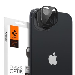 Set 2 folii sticla camere Spigen Optik Pro pentru iPhone 14/14 Plus, negru, full cover