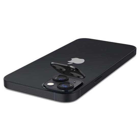 Set 2 folii sticla camere Spigen Optik Pro pentru iPhone 14/14 Plus, negru, full cover (iPhone 14, AGL05274) by www.silkase.ro