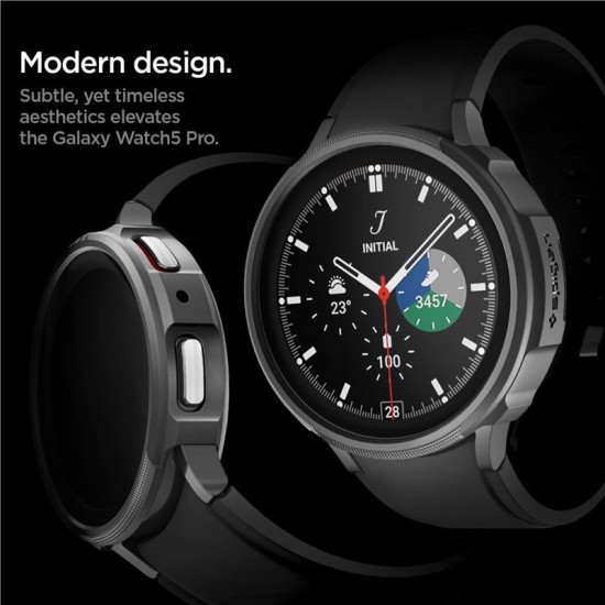 Husa pentru Samsung Galaxy Watch5 Pro (45mm), Spigen Liquid Air, Matte Black (Spigen, Ingredi) by www.silkase.ro Husa pentru Samsung Galaxy Watch5 Pro (45mm), Spigen Liquid Air, Matte Black (Ingredi, ACS05185) by www.silkase.ro