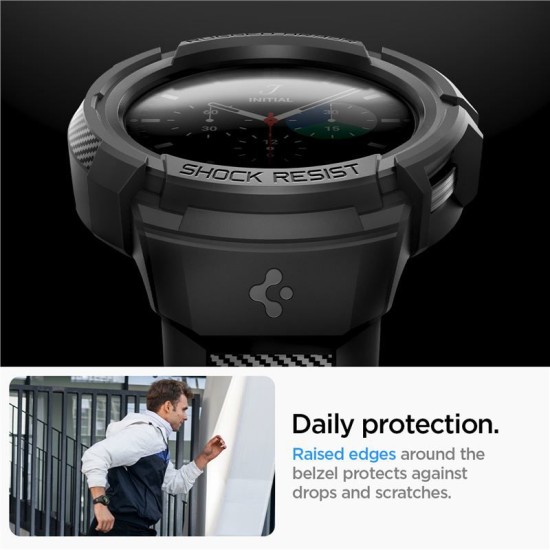Curea Spigen Rugged Armor pentru Samsung Galaxy Watch 5 Pro (45 mm) Negru (Ingredi, ACS05301) by www.silkase.ro