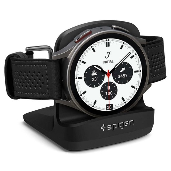 Stand incarcare Spigen S353 compatibil cu Samsung Galaxy Watch 5 / 5 Pro / 6 Black (Spigen, Ingredi) by www.silkase.ro Stand incarcare Spigen S353 compatibil cu Samsung Galaxy Watch 5 / 5 Pro / 6 Black (Ingredi, AMP05302) by www.silkase.ro