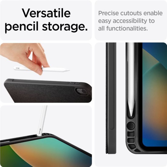 Husa de protectie tableta Spigen, Urban Fit pentru Apple iPad 10.9 2022, Negru (Ingredi, ACS05306) by www.silkase.ro