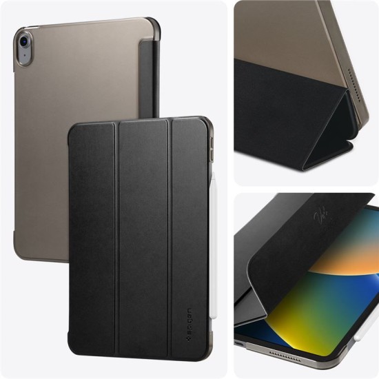 Husa de protectie tableta Spigen, Smart Fold pentru Apple iPad 10.9 2022, Negru (Ingredi, ACS05309) by www.silkase.ro