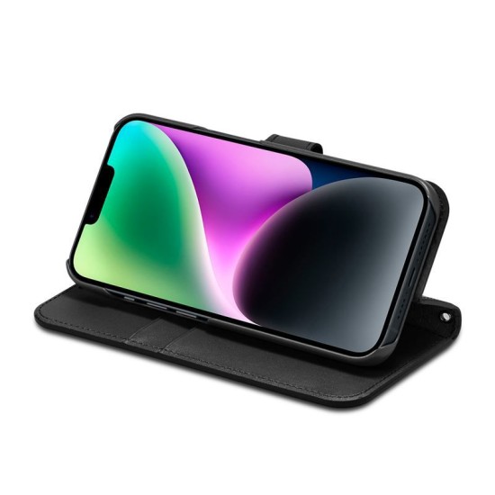 Husa cu snur Spigen Wallet S compatibila cu iPhone 14 Black (Spigen, iPhone 14) by www.silkase.ro Husa cu snur Spigen Wallet S compatibila cu iPhone 14 Black (iPhone 14, ACS05421) by www.silkase.ro