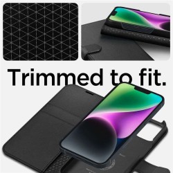 Husa cu snur Spigen Wallet S compatibila cu iPhone 14 Black