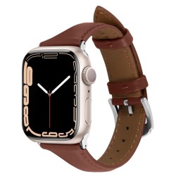 Curea piele Spigen Kajuk compatibila cu Apple Watch 4/5/6/7/8/SE 40/41mm Rose
