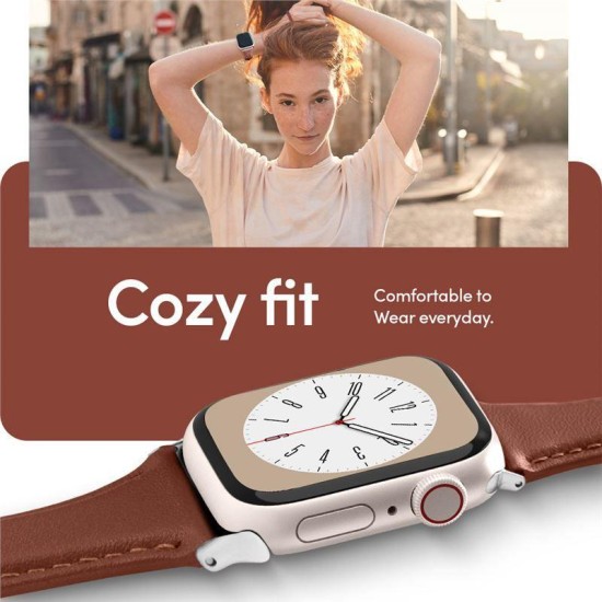 Curea piele Spigen Kajuk compatibila cu Apple Watch 4/5/6/7/8/SE 40/41mm Rose (Spigen, Ingredi) by www.silkase.ro Curea piele Spigen Kajuk compatibila cu Apple Watch 4/5/6/7/8/SE 40/41mm Rose (Ingredi, AMP05442) by www.silkase.ro