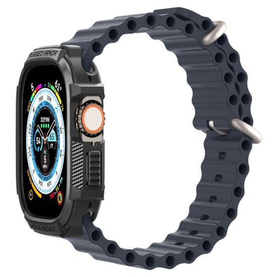 Husa Spigen Rugged Armor compatibila cu Apple Watch Ultra/Ultra 2 49mm Matte Black (Spigen, Ingredi) by www.silkase.ro Husa Spigen Rugged Armor compatibila cu Apple Watch Ultra/Ultra 2 49mm Matte Black (Ingredi, ACS05456) by www.silkase.ro