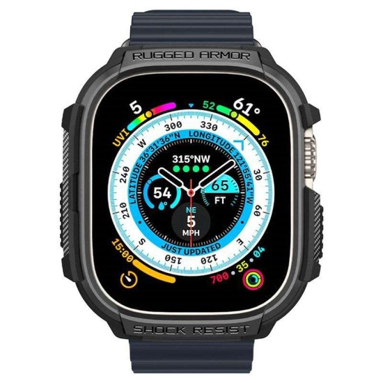 Husa Spigen Rugged Armor compatibila cu Apple Watch Ultra/Ultra 2 49mm Matte Black (Spigen, Ingredi) by www.silkase.ro Husa Spigen Rugged Armor compatibila cu Apple Watch Ultra/Ultra 2 49mm Matte Black (Ingredi, ACS05456) by www.silkase.ro