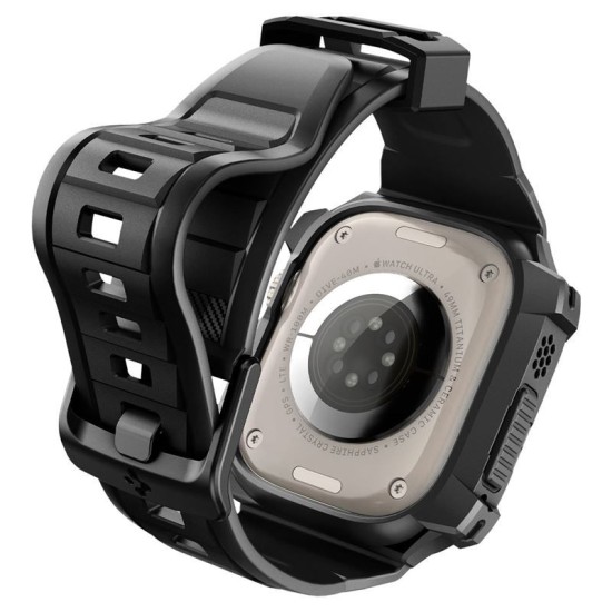 Husa Spigen Rugged Armor Pro compatibila cu Apple Watch Ultra 49mm Black (Ingredi, ACS05460) by www.silkase.ro