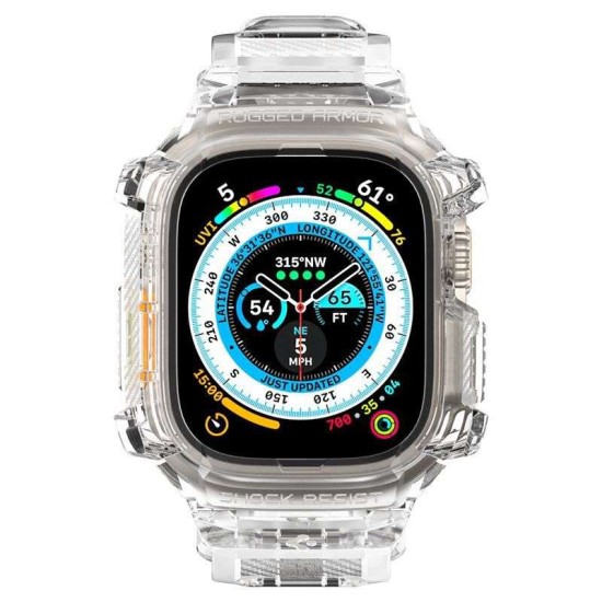 Husa Spigen Rugged Armor Pro compatibila cu Apple Watch Ultra 49mm Crystal Clear (Spigen, Ingredi) by www.silkase.ro Husa Spigen Rugged Armor Pro compatibila cu Apple Watch Ultra 49mm Crystal Clear (Ingredi, ACS05461) by www.silkase.ro