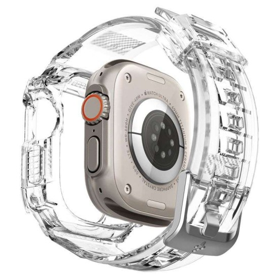 Husa Spigen Rugged Armor Pro compatibila cu Apple Watch Ultra 49mm Crystal Clear (Spigen, Ingredi) by www.silkase.ro Husa Spigen Rugged Armor Pro compatibila cu Apple Watch Ultra 49mm Crystal Clear (Ingredi, ACS05461) by www.silkase.ro