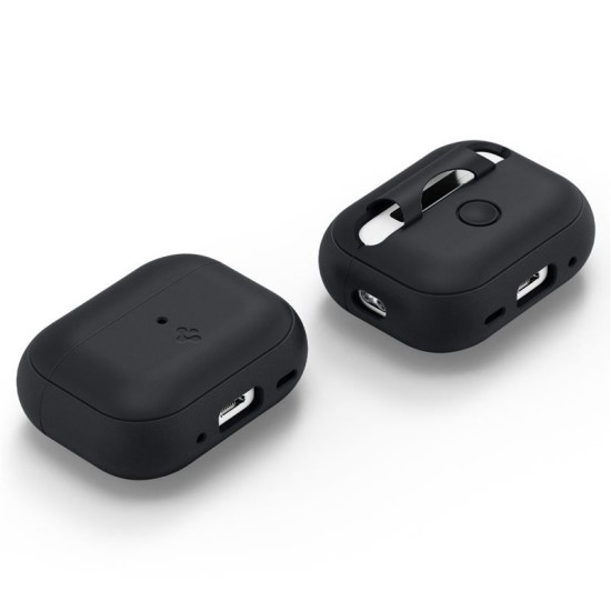 Husa pentru Apple AirPods Pro 1/2, Silicone Fit, X697, Black (Spigen, Ingredi) by www.silkase.ro Husa pentru Apple AirPods Pro 1/2, Silicone Fit, X697, Black (Ingredi, ACS05479) by www.silkase.ro