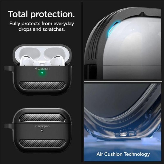 Husa Spigen Rugged Armor compatibila cu Apple AirPods Pro 2 Black (Spigen, Ingredi) by www.silkase.ro Husa Spigen Rugged Armor compatibila cu Apple AirPods Pro 2 Black (Ingredi, ACS05482) by www.silkase.ro