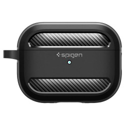 Husa Spigen Rugged Armor compatibila cu Apple AirPods Pro 2 Black