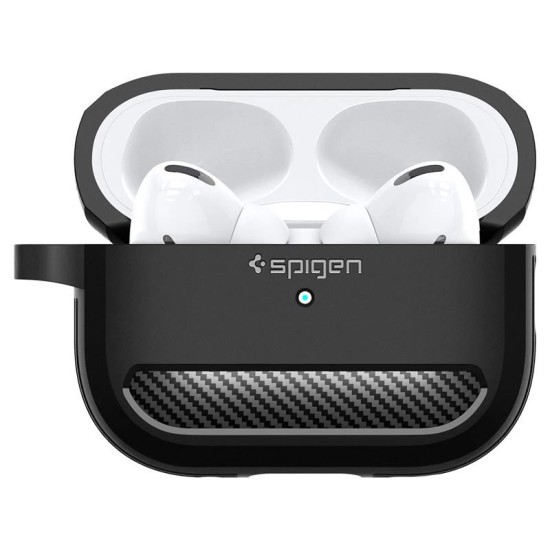 Husa Spigen Rugged Armor compatibila cu Apple AirPods Pro 2 Black (Spigen, Ingredi) by www.silkase.ro Husa Spigen Rugged Armor compatibila cu Apple AirPods Pro 2 Black (Ingredi, ACS05482) by www.silkase.ro