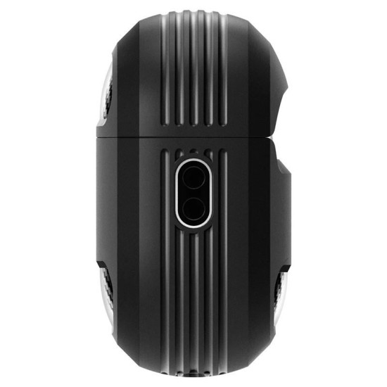 Husa Spigen Rugged Armor compatibila cu Apple AirPods Pro 2 Black (Spigen, Ingredi) by www.silkase.ro Husa Spigen Rugged Armor compatibila cu Apple AirPods Pro 2 Black (Ingredi, ACS05482) by www.silkase.ro