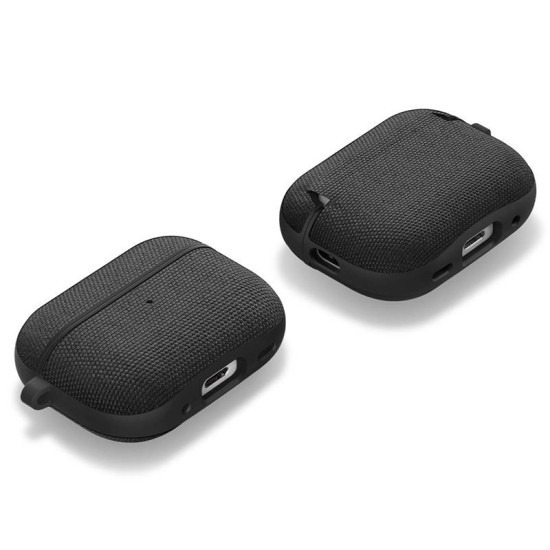 Husa Spigen Urban Fit compatibila cu Apple AirPods Pro 2 Black (Ingredi, ACS05483) by www.silkase.ro