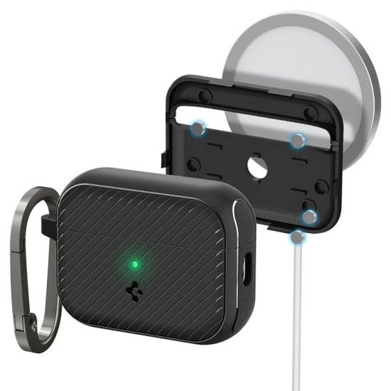 Husa Spigen Mag Armor compatibila MagSafe pentru AirPods Pro 2, neagra (Spigen, Ingredi) by www.silkase.ro Husa Spigen Mag Armor compatibila MagSafe pentru AirPods Pro 2, neagra (Pro 2, ACS05484) by www.silkase.ro