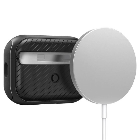 Husa Spigen Mag Armor compatibila MagSafe pentru AirPods Pro 2, neagra (Spigen, Ingredi) by www.silkase.ro Husa Spigen Mag Armor compatibila MagSafe pentru AirPods Pro 2, neagra (Pro 2, ACS05484) by www.silkase.ro