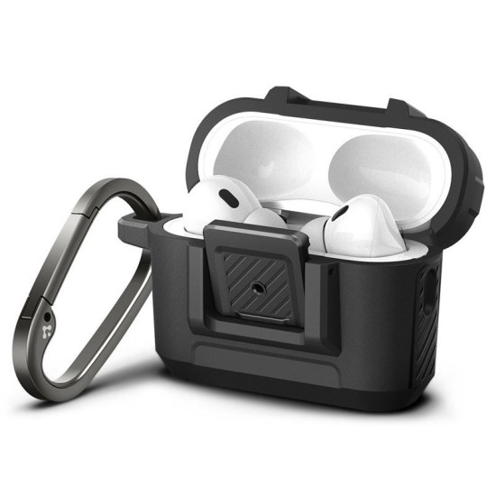 Husa Spigen Lock Fit compatibila cu Apple AirPods Pro / Pro 2 Black (Spigen, Ingredi) by www.silkase.ro Husa Spigen Lock Fit compatibila cu Apple AirPods Pro / Pro 2 Black (Ingredi, ACS05485) by www.silkase.ro