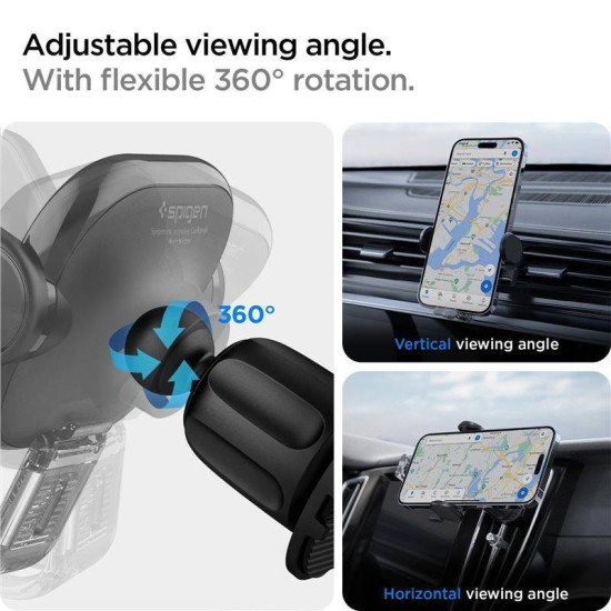Spigen - Car Holder OneTap (UTS12) - for Air Vent - Black (Suport auto, ACP05507) by www.silkase.ro