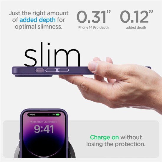 Husa Spigen Ultra Hybrid compatibila cu iPhone 14 Pro Deep Purple (Spigen, iPhone 14 Pro) by www.silkase.ro Husa Spigen Ultra Hybrid compatibila cu iPhone 14 Pro Deep Purple (iPhone 14 Pro, ACS05577) by www.silkase.ro