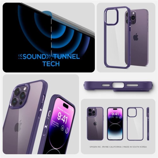 Husa Spigen Ultra Hybrid compatibila cu iPhone 14 Pro Deep Purple (Spigen, iPhone 14 Pro) by www.silkase.ro Husa Spigen Ultra Hybrid compatibila cu iPhone 14 Pro Deep Purple (iPhone 14 Pro, ACS05577) by www.silkase.ro