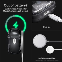 Husa pentru Apple AirPods Pro 2, Spigen, Policarbonat, Gri