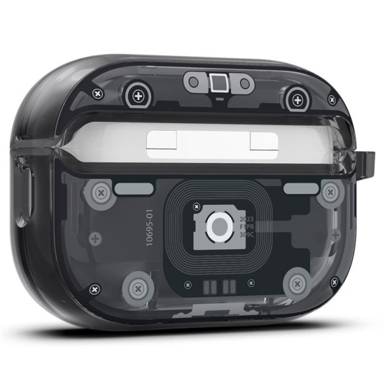Husa pentru Apple AirPods Pro 2, Spigen, Policarbonat, Gri (Spigen, Ingredi) by www.silkase.ro Husa pentru Apple AirPods Pro 2, Spigen, Policarbonat, Gri (Ingredi, ACS05593) by www.silkase.ro