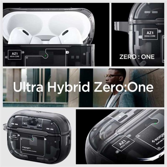 Husa pentru Apple AirPods Pro 2, Spigen, Policarbonat, Gri (Spigen, Ingredi) by www.silkase.ro Husa pentru Apple AirPods Pro 2, Spigen, Policarbonat, Gri (Ingredi, ACS05593) by www.silkase.ro