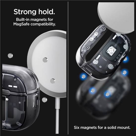 Husa pentru Apple AirPods Pro 2, Spigen, Policarbonat, Gri (Spigen, Ingredi) by www.silkase.ro Husa pentru Apple AirPods Pro 2, Spigen, Policarbonat, Gri (Ingredi, ACS05593) by www.silkase.ro