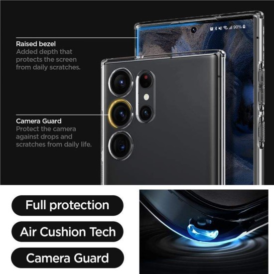 Husa de protectie Spigen Liquid pentru Samsung Galaxy S23 Ultra, Crystal Transparent (Spigen, S23 Ultra) by www.silkase.ro Husa de protectie Spigen Liquid pentru Samsung Galaxy S23 Ultra, Crystal Transparent (S23 Ultra, ACS05610) by www.silkase.ro