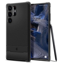 Husa Spigen Rugged Armor pentru Samsung Galaxy S23 Ultra Negru Mat