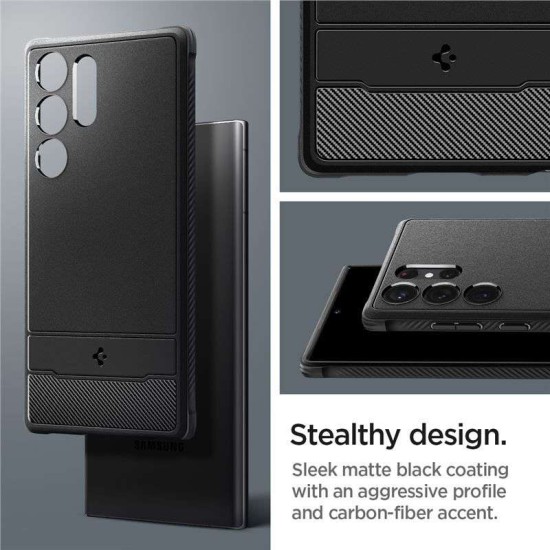 Husa Spigen Rugged Armor pentru Samsung Galaxy S23 Ultra Negru Mat (Spigen, S23 Ultra) by www.silkase.ro Husa Spigen Rugged Armor pentru Samsung Galaxy S23 Ultra Negru Mat (S23 Ultra, ACS05613) by www.silkase.ro