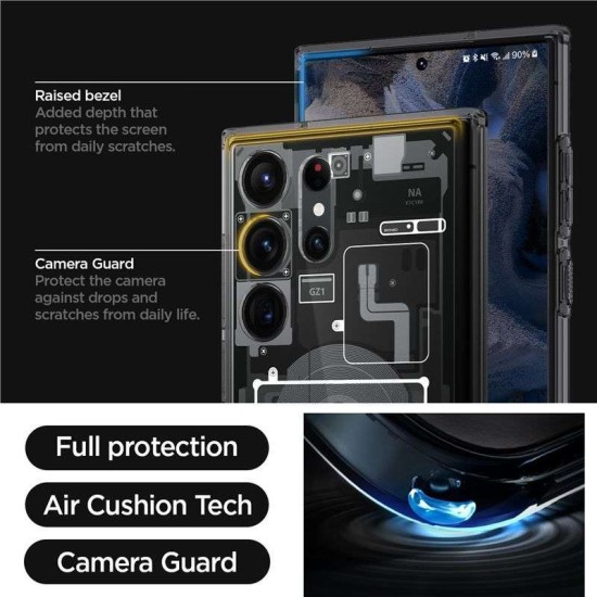 Husa de protectie hibrida Spigen Ultra Hybrid pentru Samsung Galaxy S23 Ultra, model zero one (S23 Ultra, ACS05620) by www.silkase.ro